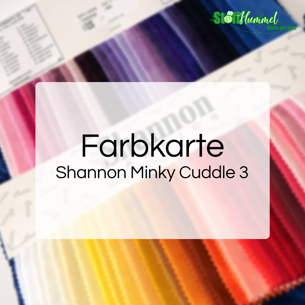 Shannon Minky Cuddle 3 - Farbkarte - Stoffhummel