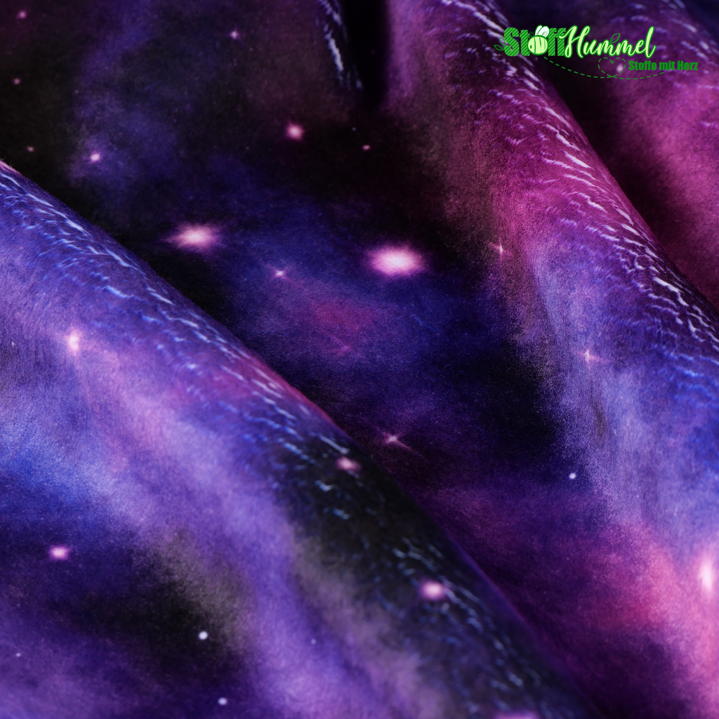 Minky Galaxy Purple - Stoffhummel
