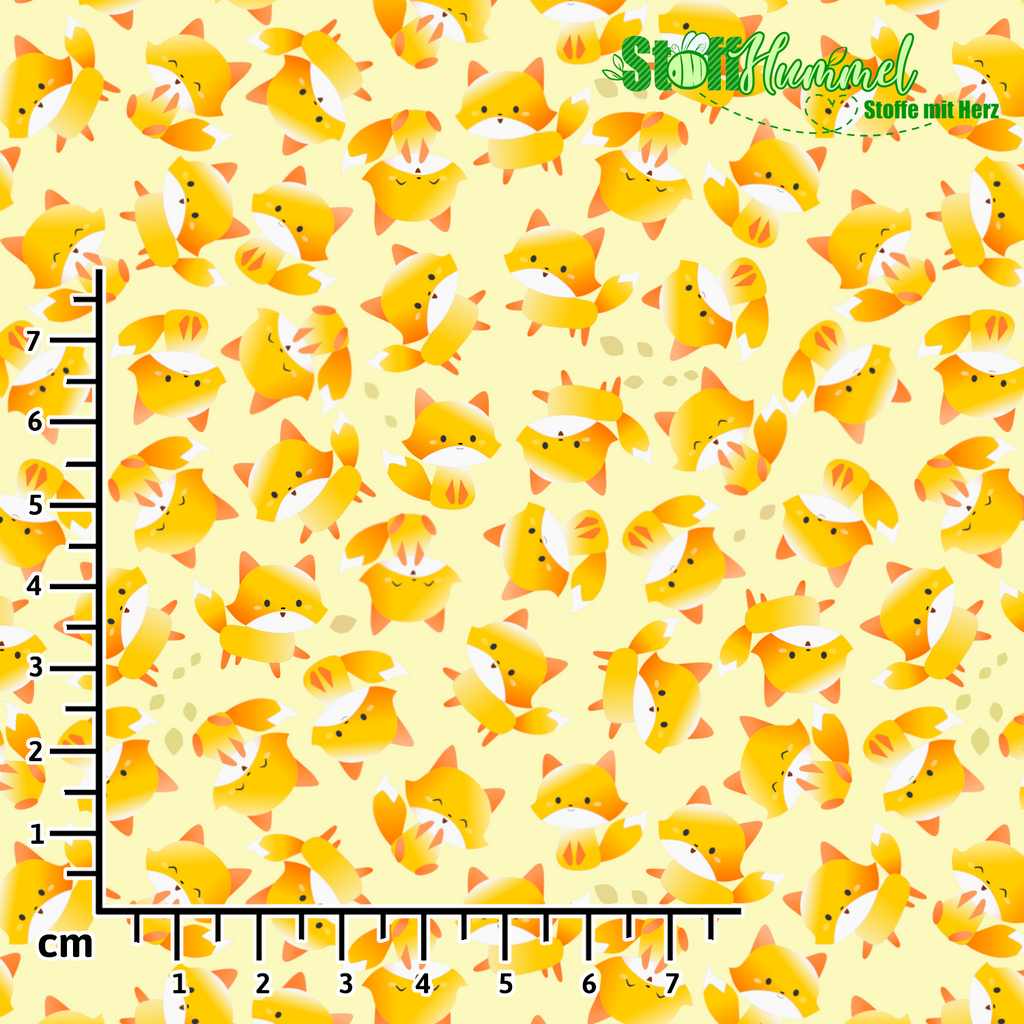 Jersey - Sommerfüchse Gelb klein - Stoffhummel