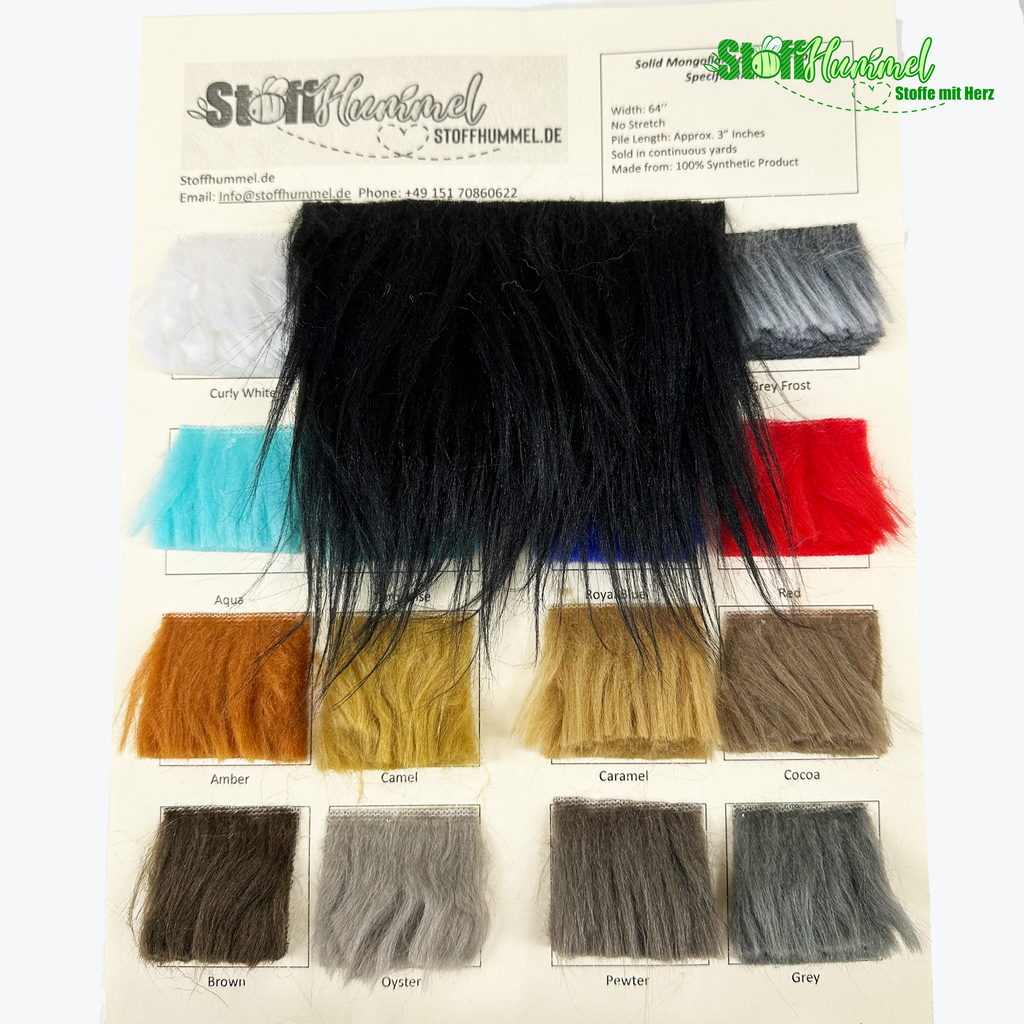 Ecoshag™ Solid Mongolian Long Pile Shaggy - Stoffhummel