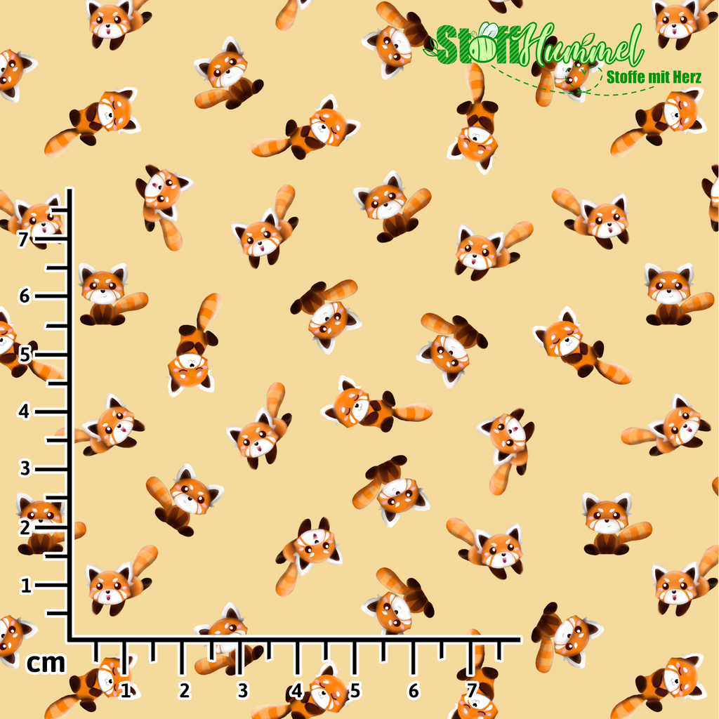 Jersey - Rote Pandas klein - Stoffhummel