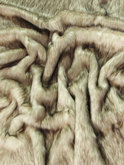 Ecoshag Animal Wolf Long Pile Shaggy Fur Latte