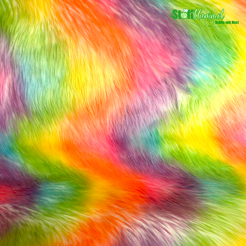 Rainbow Wave Long Pile Shaggy - Stoffhummel