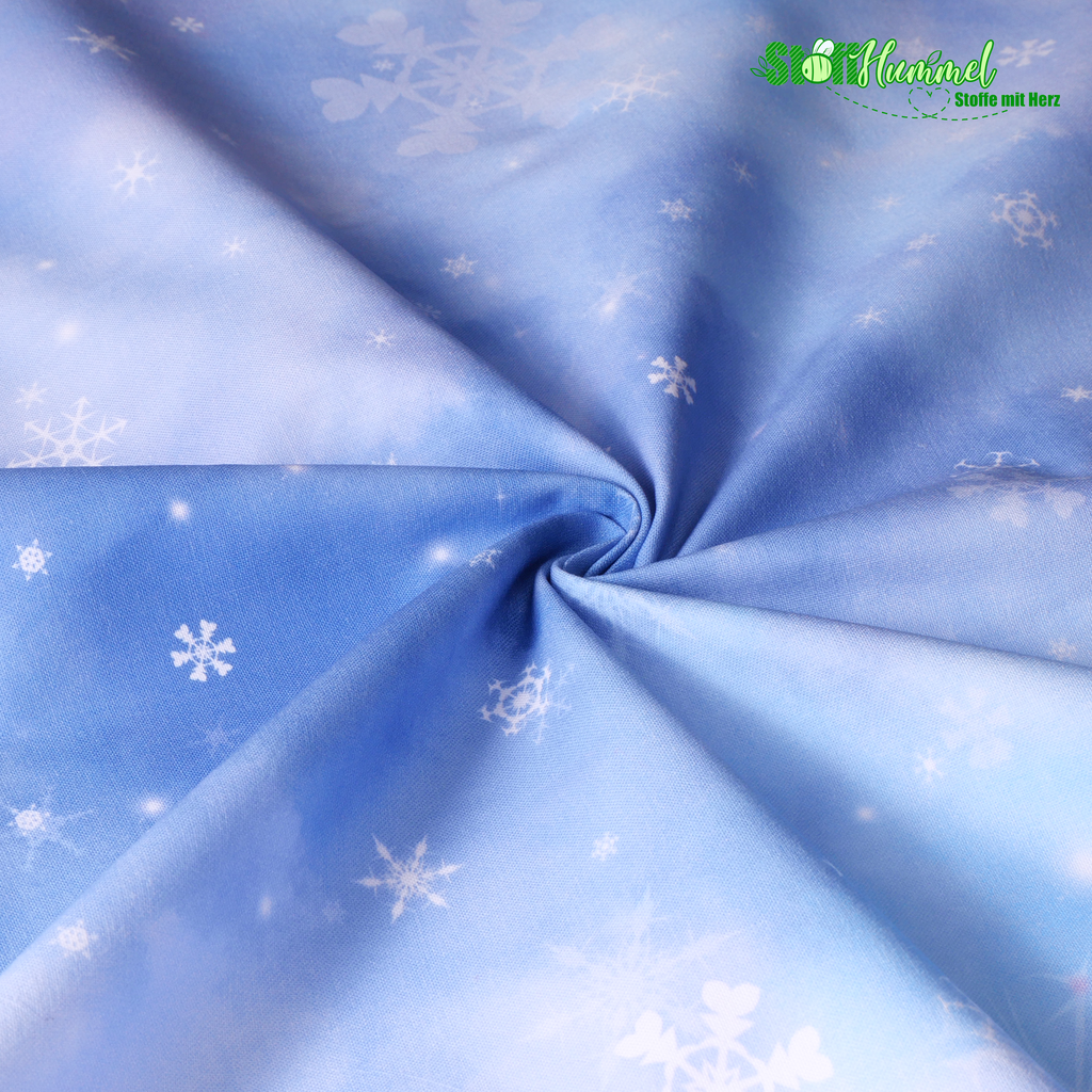 Canvas Baumwolle - Winter Snowflakes - Stoffhummel