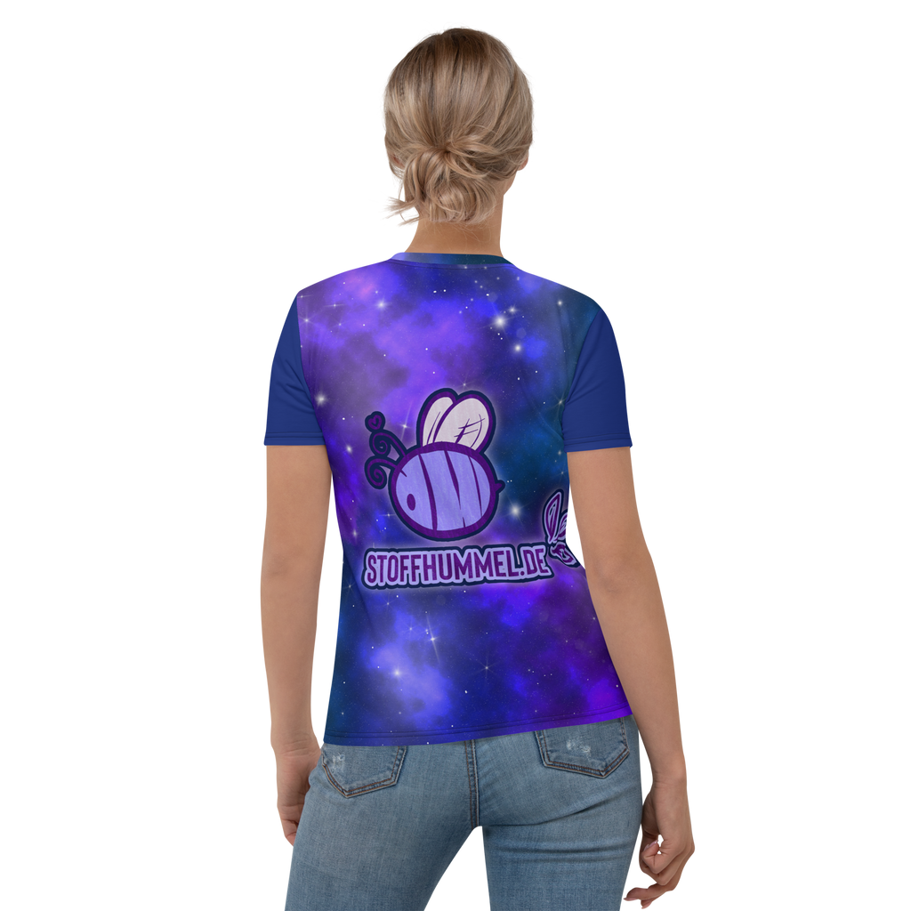 Galaxy Damen-T-Shirt mit großer Hummel - Stoffhummel