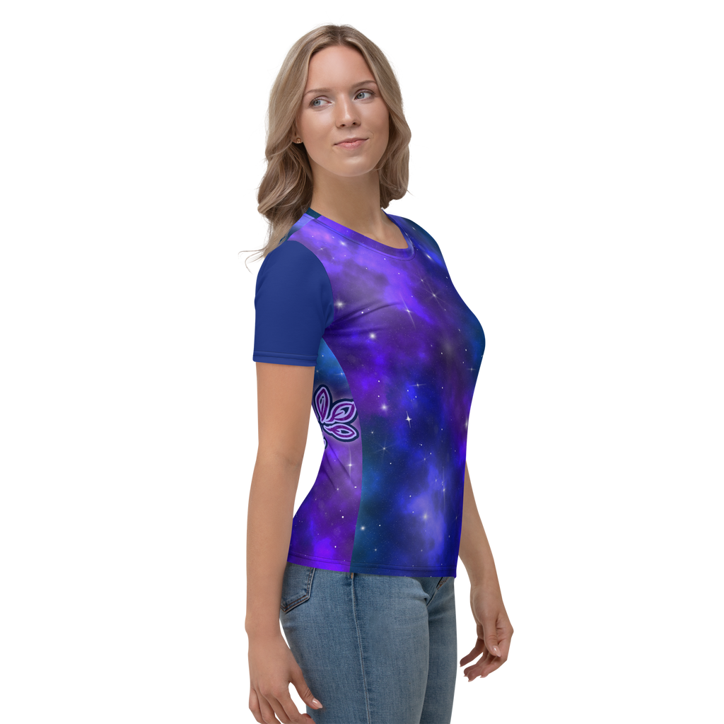 Galaxy Damen-T-Shirt mit großer Hummel - Stoffhummel